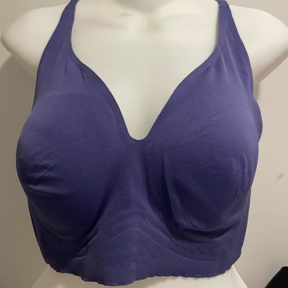 Rhonda Shear Brand Gel Bra without Back Closure Size XL Navy